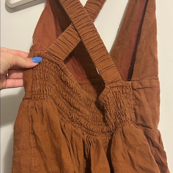 Abercrombie & Fitch Orange/Brown Backless Dress - Picture 7 of 9